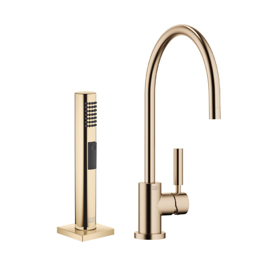 33.826.888.46 + 27721970-46  T.classic single lever mixer with spray in champagne matt