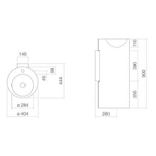 Load image into Gallery viewer, WT.R X400KH(4500000000) washstand round 440 x 900 mm in WHITE
