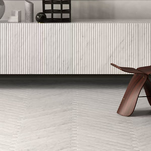 Bianco Carrara Stone Walls & Floors tiles in Stone Parquet, 70x600x14mm