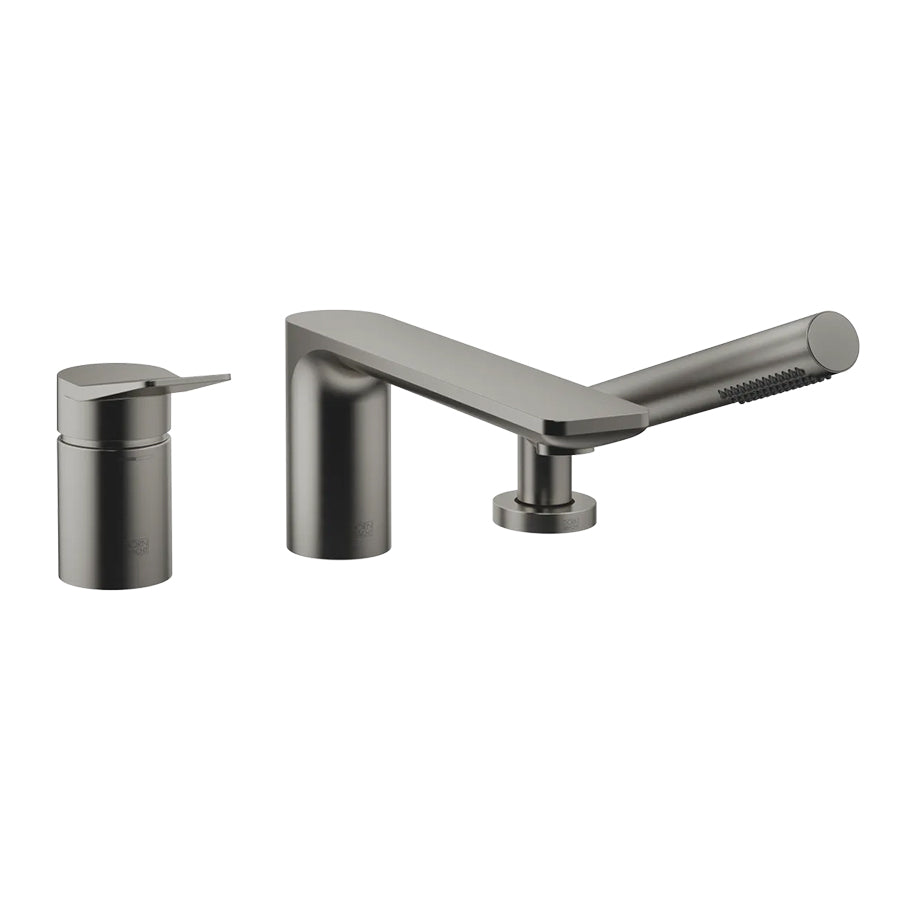 Lissé 27412845-99 (XS-076785)   Deck-mounted Single-lever Bath Mixer in Dark Platinum Matt, Special made in 99 finish