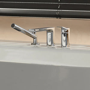 Lissé 27412845-99 (XS-076785)   Deck-mounted Single-lever Bath Mixer in Dark Platinum Matt, Special made in 99 finish