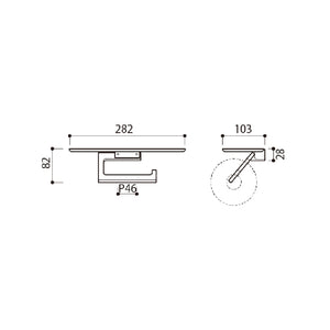 SE-203-XK paper holder with shelf in blasted black