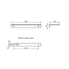 Load image into Gallery viewer, DP-603 Shower shelf 300mm 2mm stainless steel with blackpower coating in RAL-9005
