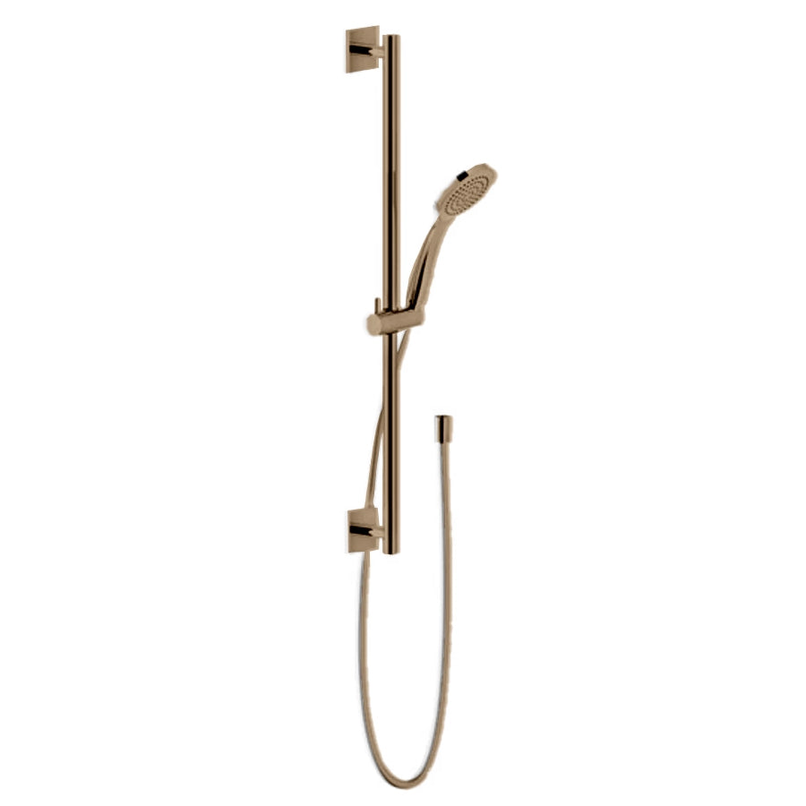 RILIEVO 59145.726 Sliding rail in 726 Warm Bronze Br. PVD with antilimestone handshower 47254.726 and 1.5m flexible hose