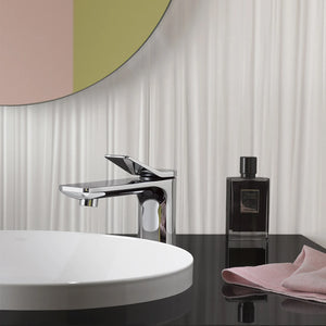 Lissé 33521845-99 (XS-074558)   Deck-mounted Single-lever Basin Mixer in Special made color Dark Platinum matt  Without pop-up waste