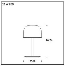 Load image into Gallery viewer, Equatore Small F438900550RSWL Table Lamp,  240w x 240d x 425h mm, Frame Glossy copper, Integrated Led, LED 25W  (2700K, CRI>90, 2900Lm)
