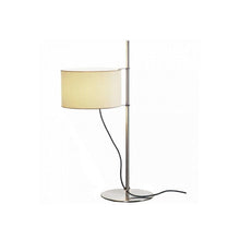 Load image into Gallery viewer, TMD TMDTA01 Table Lamp Frame Satin nickel structure, Lampshade white linen, with LED bulb 4,5 W &amp; ajustable lampshade, UKA01 UK plug

