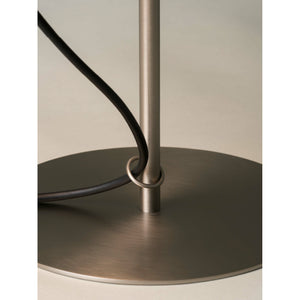 TMD TMDTA01 Table Lamp Frame Satin nickel structure, Lampshade white linen, with LED bulb 4,5 W & ajustable lampshade, UKA01 UK plug