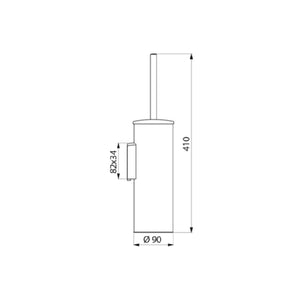 4051C Be-Line® SS304  wall-mounted toilet brush set with lid in powder-coated finish