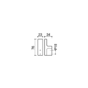 SE-055-6003 hook in matt black & K-wood dark brown