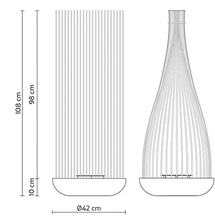 Load image into Gallery viewer, Don't Touch HP153 AB EXT Outdoor Floor Lamp,  D420w x 1080h mm, Frame Matt Grey, Sticks Matt White, 3000K 29W LED
