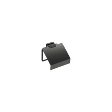 Load image into Gallery viewer, A816849024 Rubik Toilet roll holder with cover 125 x 107 x 129 mm Matt Black
