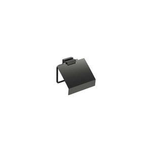 A816849024 Rubik Toilet roll holder with cover 125 x 107 x 129 mm Matt Black