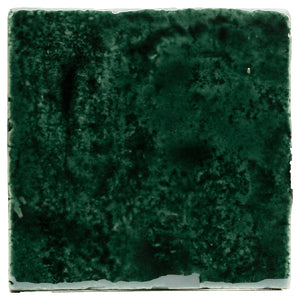 Glazed Tile, X044 Metallic Green Explosion, Field Tiles Square 140x140x10mm, in Glossy Translucent