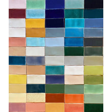 Load image into Gallery viewer, Glazed Tile, B053 Saffron Yellow, Field Tiles Half Square 110x55x10mm, in Glossy Translucent
