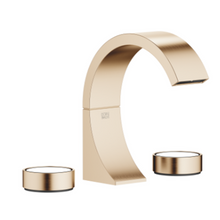 Load image into Gallery viewer, CYO 20710811-47 (XV-014236) three hole basin mixer in champagne + CYO 11283811-00 Handle Insert Set Hot &amp; Cold in Polished Chrome
