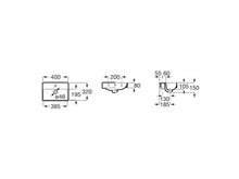 Load image into Gallery viewer, A32768D000 (EU) ONA wall-mounted basin 400x320mm in white
