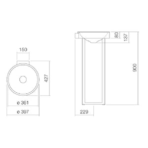 4508 500 000, WT.RX400.CU, Washstand, white/white