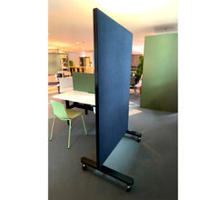 Load image into Gallery viewer, 00220600          iWork White Board, 1016w x 600d x 1854h mm, Glass Yellow, Fabric Carson 14 with break castors, accessories pan holder and cleaner
