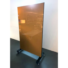 Load image into Gallery viewer, 00220600          iWork White Board, 1016w x 600d x 1854h mm, Glass Yellow, Fabric Carson 14 with break castors, accessories pan holder and cleaner
