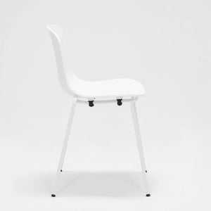 Holi TO-1611 Chair Shell, 485w x 510d x 330h mm, Frame White Polypropylene & Holi TO-1601 Chair base, 485w x 510d x 465h mm, Frame White Metal