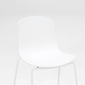 Holi TO-1611 Chair Shell, 485w x 510d x 330h mm, Frame White Polypropylene & Holi TO-1601 Chair base, 485w x 510d x 465h mm, Frame White Metal