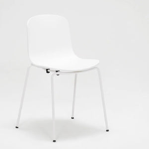 Holi TO-1611 Chair Shell, 485w x 510d x 330h mm, Frame White Polypropylene & Holi TO-1601 Chair base, 485w x 510d x 465h mm, Frame White Metal