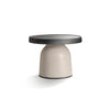 Thick top TO-1830 Small Table Top, D480 mm, Top Dark Brown & TO-1833 Low base, 350h mm, Frame Eco Light Brown