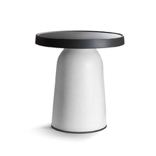 Load image into Gallery viewer, Thick top TO-1830 Small Table Top, D480 mm, Top Black &amp; TO-1835 High base, 500h mm, Frame Eco White
