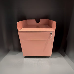 Pedestal ST-IL-0102 Storage Unit with castors, 450w x 550d x 568h mm, Frame White MET-006