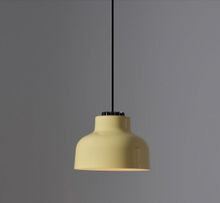 Load image into Gallery viewer, M64 Valsells HEL03 + HEF01 + M6408 Pendant Lamp, D220 x 160 (500-8250)h mm, Canopy Black Surface Rosette , Lampshade Vanilla, with black cable, Built-in LED 7.7W , 2700 K, 752 lm
