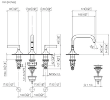 Load image into Gallery viewer, VAIA 20705819-46 three-hole basin mixer  with pop-up waste in brushed champagne
