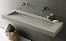 Load image into Gallery viewer, Slide Lt4754 Wall-Mounted Washbasin 750 X 513 X 100 mm in Sinai with St45 Wall Brackets and Sf1 Furnishing Trap in Chrome
