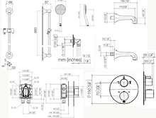Load image into Gallery viewer, 2-WAY THERMOSTATIC BATH &amp; SHOWER BUNDLE IN PLATINUM
