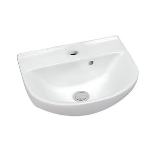WBAAWR111WW Windsor hand washbasin 410 mm in white with one taphole