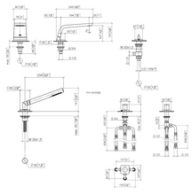 Load image into Gallery viewer, 20004705-09 x 2 + 13612705-09 + 29140670-09 +  27702980-09  CL.1 DECK MOUNT BATH MIXER DURABRASS [09]
