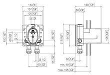 Load image into Gallery viewer, 36120831-00 mixer with diverter with 3507097090  concealed part, 28649831-00 wall mounted rain shower &amp; 27803831-00 Hand shower set in Chrome
