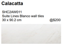 Load image into Gallery viewer, Calacatta Shc2aw011 Suite Lines Wall Tiles 30 X 90.2 cm
