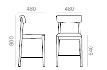 Load image into Gallery viewer, Smart BQ0651 Counter Stool, 480w x 480d x 890h mm, Frame Beech 311
