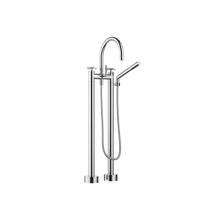 Load image into Gallery viewer, Tara. 25943892-00 Floor-mounted Twin Handle Bath Mixer In Chrome w/concealed part

