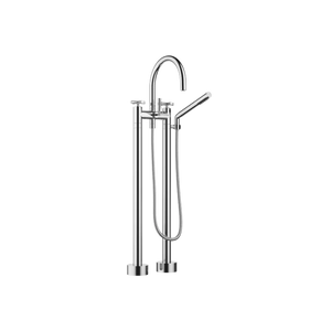 Tara. 25943892-00 Floor-mounted Twin Handle Bath Mixer In Chrome w/concealed part