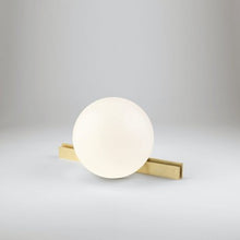 Load image into Gallery viewer, Rest MA-R-SBR Table Lamp, 373w x 200d x195h mm, Frame Satin Brass, with light source G9, 3.5W 330lm/27 00k LED 240V
