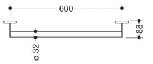 Load image into Gallery viewer, 900.36.00340 grab bar 600mm in chrome
