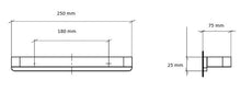 Load image into Gallery viewer, 46008C-3 towel holder, full length 250(L)mm in chrome plated
