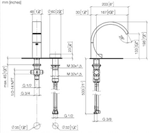 Load image into Gallery viewer, CYO 29218811-46 Two-hole Basin Mixer in Champagne Matt + CYO 11187811-99 Handle Insert in Dark Platinum Matt
