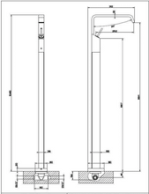 Load image into Gallery viewer, Rettangolo XL 26104.707 + 20699.031 free-standing basin mixer in Black Metal Brushed PVD

