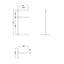 Rettangolo 20939.149 Standing Set with Towel Rails in Finox