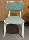 Stellar TO-1655 Chair with Seat & Back Pad, 545w x 535d x 820h mm, Frame White, Fabric Mint Green, with TO-1715S + TO-1715B Seat & Back Pad