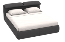 Load image into Gallery viewer, Bamboletto LBL180 Bed, 1950w x 2350d x 830h mm, Fabric Sila 2823257, RD2 Bed Pair of slatted bases, 1790w x 1990d x 40h mm with flexible slats and iron frame

