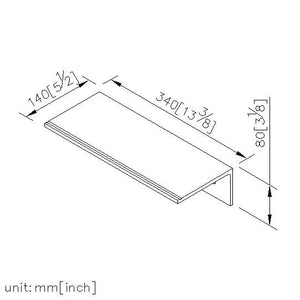 6997-H3-80MA Aluminum Shelf 340*140*80mm